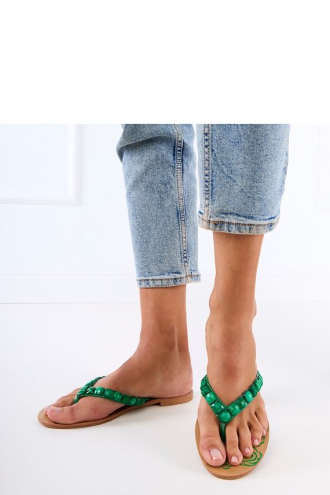 Sandał Klapki Model L50023 Green - PRIMO PRIMO Sandał Klapki Model L50023 Green - PRIMO PRIMO