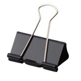 Zestaw Uniwersalne Klipsy Biurowe Stal Sprężynowa Czarny 51mm 12szt LEAN