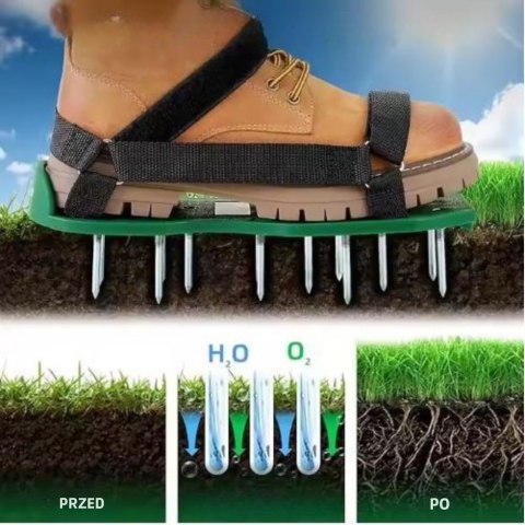 Aerator Wertykulator Nakładki Na Buty Z Kolcami Do Trawy LEAN Aerator Wertykulator Nakładki Na Buty Z Kolcami Do Trawy LEAN