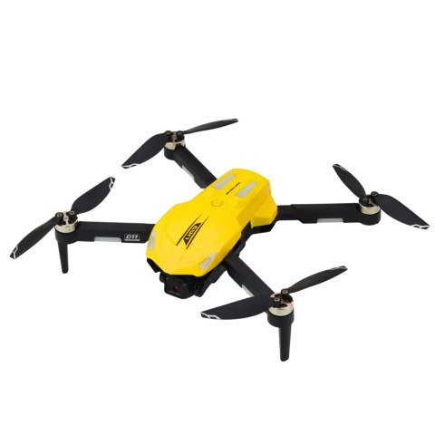 Dron D11 Zdalnie Sterowany Kamera HD WIFI Sterowanie Gestami Pilot Żółty LEAN Toys