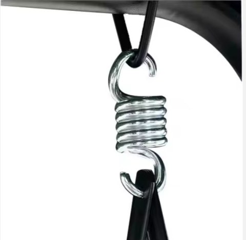 Huśtawka Czteroosobowa Ogrodowa Bujana Daszek Wolnostojąca Szara LEAN