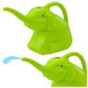 Mała Konewka Plastikowa Do Podlewania Dla Dzieci Słoń Zielony LEAN TOYS