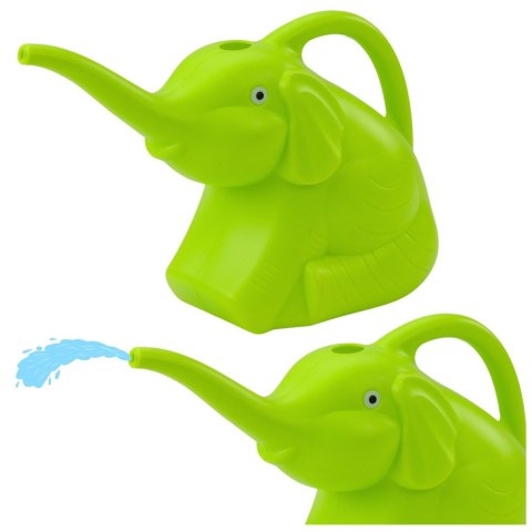 Mała Konewka Plastikowa Do Podlewania Dla Dzieci Słoń Zielony LEAN TOYS Mała Konewka Plastikowa Do Podlewania Dla Dzieci Słoń Zielony LEAN TOYS