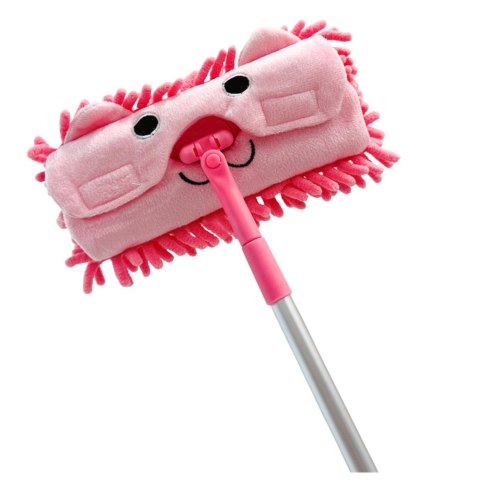 Mop Dla Dzieci Z Rączką Teleskopową Zwierzątko Różowy LEAN Toys