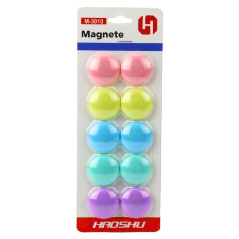Zestaw Magnesów Do Tablicy Magnetycznej Kolorowe 10szt 3cm LEAN Zestaw Magnesów Do Tablicy Magnetycznej Kolorowe 10szt 3cm LEAN
