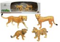 Gepard Figurki Edukacyjne Dzikie Zwierzęta 4 Sztuki Sawanna LEAN Toys