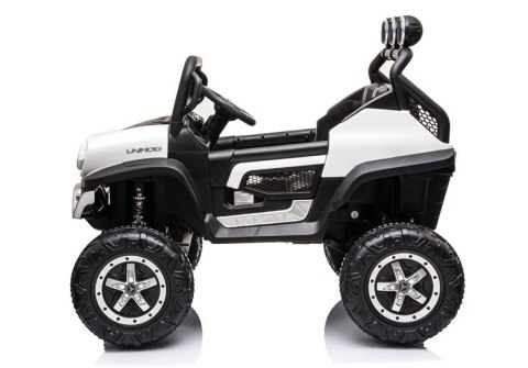 Pojazd na Akumulator Mercedes Unimog S Biały LEAN CARS Pojazd na Akumulator Mercedes Unimog S Biały LEAN CARS