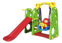 Słoneczny Zestaw ogrodowy Zjeżdżalnia Huśtawka LEAN Toys