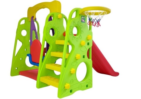 Słoneczny Zestaw ogrodowy Zjeżdżalnia Huśtawka LEAN Toys Słoneczny Zestaw ogrodowy Zjeżdżalnia Huśtawka LEAN Toys