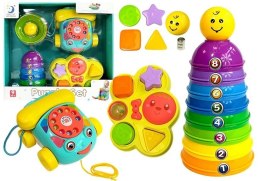 Zestaw Edukacyjny Piramidka Sorter Telefon LEAN Toys