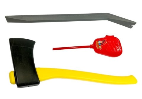 Zestaw Strażacki Kask Gaśnica Toporek Maska Łom Akcesoria Czerwony LEAN Toys