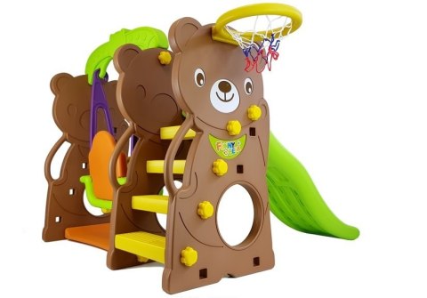 Zestaw ogrodowy Zjeżdżalnia Huśtawka MIŚ LEAN Toys Zestaw ogrodowy Zjeżdżalnia Huśtawka MIŚ LEAN Toys