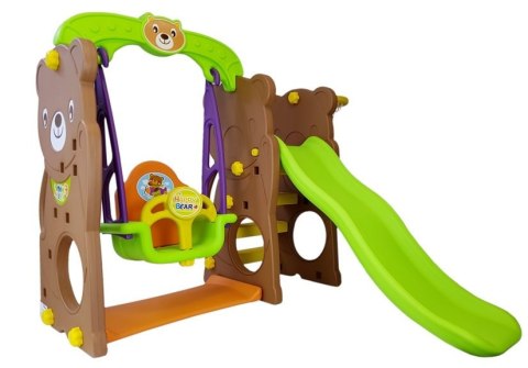 Zestaw ogrodowy Zjeżdżalnia Huśtawka MIŚ LEAN Toys Zestaw ogrodowy Zjeżdżalnia Huśtawka MIŚ LEAN Toys