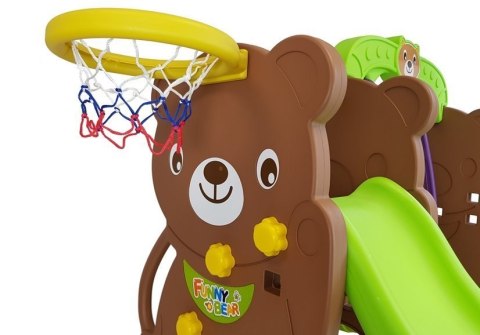 Zestaw ogrodowy Zjeżdżalnia Huśtawka MIŚ LEAN Toys Zestaw ogrodowy Zjeżdżalnia Huśtawka MIŚ LEAN Toys