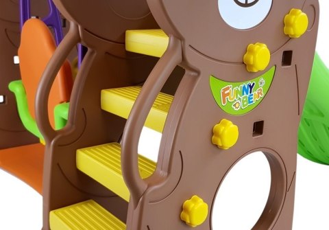 Zestaw ogrodowy Zjeżdżalnia Huśtawka MIŚ LEAN Toys Zestaw ogrodowy Zjeżdżalnia Huśtawka MIŚ LEAN Toys