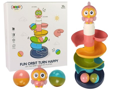 Zjeżdżalnia Piłeczek z Dźwiękami Sówka LEAN Toys
