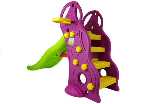 Zjeżdżalnia Plastikowa Z Drabinką Fioletowa LEAN Toys Zjeżdżalnia Plastikowa Z Drabinką Fioletowa LEAN Toys