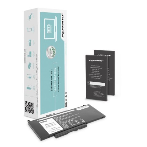 Bateria Movano do notebooka Dell Latitude E5470, E5570, 6MT4T, 7V69Y, K3JK9 (7.4V-7.6V) (6000 mAh) Movano