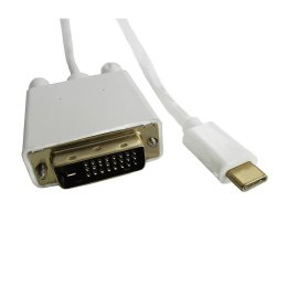Kabel adapter Qoltec USB 3.1 typC M / DVI-D M 4Kx2K Alternate mode 2m Qoltec