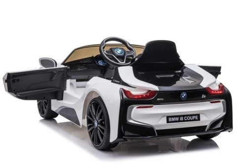 Auto na Akumulator BMW I8 Coupe Biały LEAN CARS Auto na Akumulator BMW I8 Coupe Biały LEAN CARS