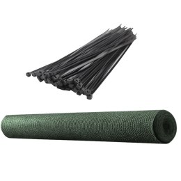 Siatka Cieniująca Na Ogrodzenie Płot Maskująca Zielona 1.5M 50M 140g/m² LEAN