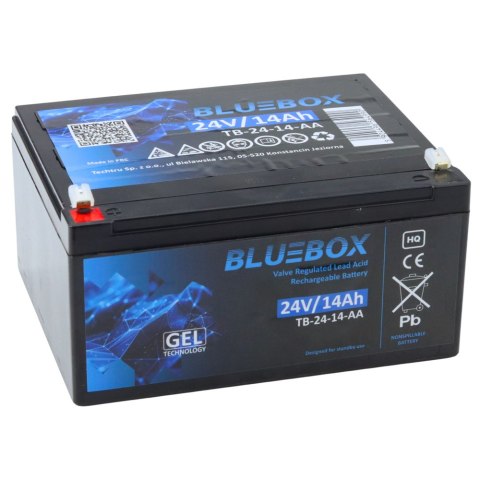 BLUEBOX Akumulator Żelowy VRLA AGM 24V14Ah Do Auta Na Akumulator LEAN CARS BLUEBOX Akumulator Żelowy VRLA AGM 24V14Ah Do Auta Na Akumulator LEAN CARS