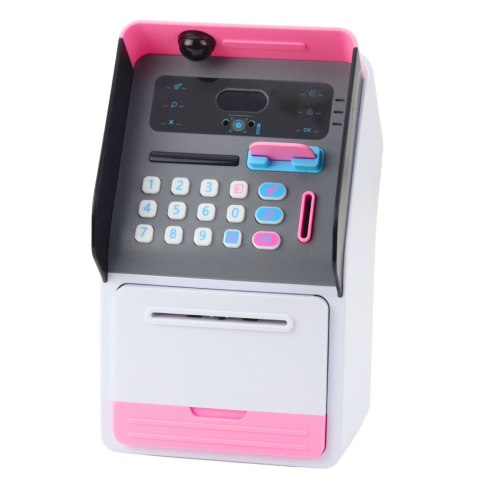 Bankomat Sejf Skarbonka Kod PIN Karta Bankomatowa Różowy LEAN Toys Bankomat Sejf Skarbonka Kod PIN Karta Bankomatowa Różowy LEAN Toys