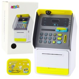 Bankomat Sejf Skarbonka Kod PIN Karta Bankomatowa Żółty LEAN Toys