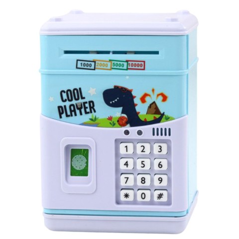 Elektroniczny Sejf Bankomat Skarbonka Na PIN Dla Dzieci Dinozaur Niebieski LEAN Toys Elektroniczny Sejf Bankomat Skarbonka Na PIN Dla Dzieci Dinozaur Niebieski LEAN Toys