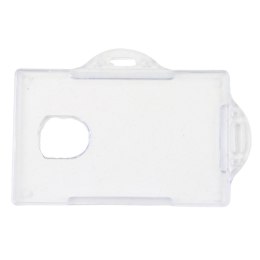Etui Poziome Na Identyfikator Karty Twardy Plastik Przeźroczyste 10szt. LEAN