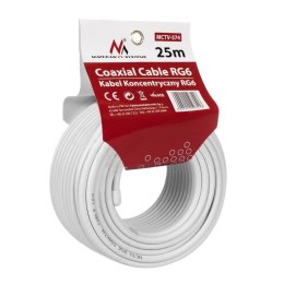 Kabel koncentryczny Maclean MCTV-574 satelitarny, antenowy 1.0CCS RG6 25m Maclean