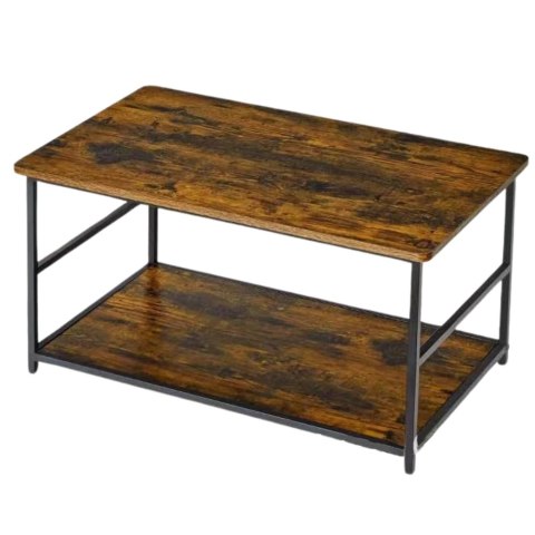 Zestaw Stolików Kawowych 2w1 Vintage Drewno Rustykalne 123x60x51cm LEAN Zestaw Stolików Kawowych 2w1 Vintage Drewno Rustykalne 123x60x51cm LEAN