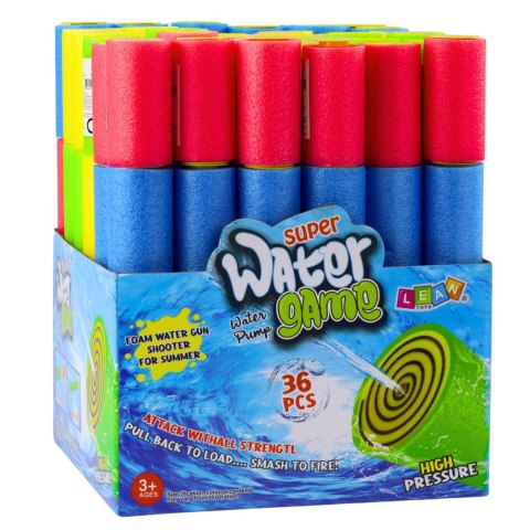 Broń Piankowa Na Wodę Pompka Tuba Wodna Kolorowa 30cm Mix LEAN Toys Broń Piankowa Na Wodę Pompka Tuba Wodna Kolorowa 30cm Mix LEAN Toys