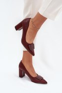 Czółenka Model Celira 55-A36 Bordo - Step in style Step in style