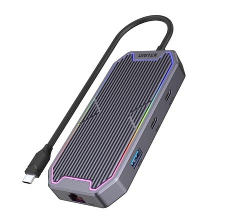 Hub USB-C Unitek D1029A, HDMI 2.0, RJ45, 3,5mm miniJack, PD 100W, 10Gbps Unitek Hub USB-C Unitek D1029A, HDMI 2.0, RJ45, 3,5mm miniJack, PD 100W, 10Gbps Unitek