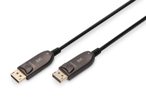 Kabel DIGITUS połączeniowy hybrydowy AOC DisplayPort 1.4 8K60Hz UHD DP/DP M/M czarny 20m Digitus Kabel DIGITUS połączeniowy hybrydowy AOC DisplayPort 1.4 8K60Hz UHD DP/DP M/M czarny 20m Digitus