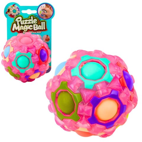 Magiczna Piłka Łamigłówka Logiczna Fluorescencyjna Wypustki 7cm Mix LEAN TOYS Magiczna Piłka Łamigłówka Logiczna Fluorescencyjna Wypustki 7cm Mix LEAN TOYS