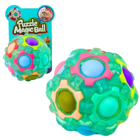 Magiczna Piłka Łamigłówka Logiczna Fluorescencyjna Wypustki 7cm Mix LEAN TOYS Magiczna Piłka Łamigłówka Logiczna Fluorescencyjna Wypustki 7cm Mix LEAN TOYS