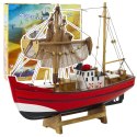Model Kolekcjonerski Dekoracyjny Statek Kuter Rybacki Czerwony 30x26cm LEAN Toys