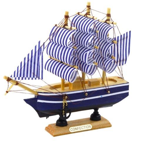 Model Kolekcjonerski Dekoracyjny Statek Żaglowiec Biało-Niebieski 16x15cm LEAN Toys Model Kolekcjonerski Dekoracyjny Statek Żaglowiec Biało-Niebieski 16x15cm LEAN Toys