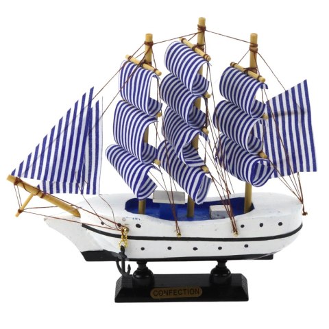 Model Kolekcjonerski Dekoracyjny Statek Żaglowiec Biało-Niebieski 18x17cm LEAN Toys Model Kolekcjonerski Dekoracyjny Statek Żaglowiec Biało-Niebieski 18x17cm LEAN Toys