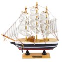 Model Kolekcjonerski Dekoracyjny Statek Żaglowiec Czarno-Biały 21x21cm LEAN Toys