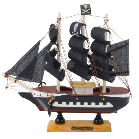 Model Kolekcjonerski Dekoracyjny Statek Żaglowiec Piracki Czarny 20x20cm LEAN Toys Model Kolekcjonerski Dekoracyjny Statek Żaglowiec Piracki Czarny 20x20cm LEAN Toys