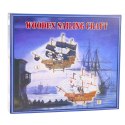 Model Kolekcjonerski Dekoracyjny Statek Żaglowiec Piracki Czarny 33x29cm LEAN Toys