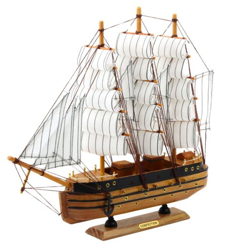Model Kolekcjonerski Dekoracyjny Statek Żaglowiec Trójmasztowy Biały 39x36cm LEAN Toys Model Kolekcjonerski Dekoracyjny Statek Żaglowiec Trójmasztowy Biały 39x36cm LEAN Toys