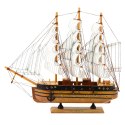 Model Kolekcjonerski Dekoracyjny Statek Żaglowiec Trójmasztowy Biały 39x36cm LEAN Toys