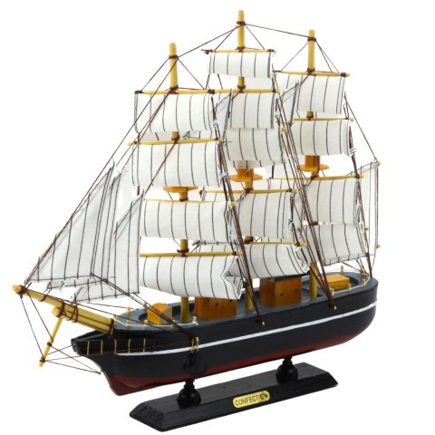 Model Kolekcjonerski Dekoracyjny Statek Żaglowiec Trójmasztowy Czarny 39x36cm LEAN Toys Model Kolekcjonerski Dekoracyjny Statek Żaglowiec Trójmasztowy Czarny 39x36cm LEAN Toys