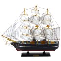 Model Kolekcjonerski Dekoracyjny Statek Żaglowiec Trójmasztowy Czarny 39x36cm LEAN Toys