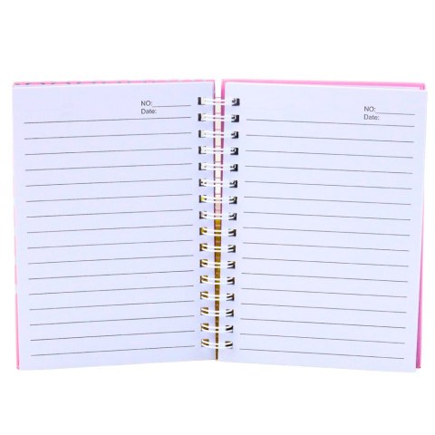 Notatnik W Linie Holograficzne Łuski Różowy A6 80 Kartek LEAN