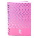 Notatnik W Linie Holograficzne Łuski Różowy A6 80 Kartek LEAN